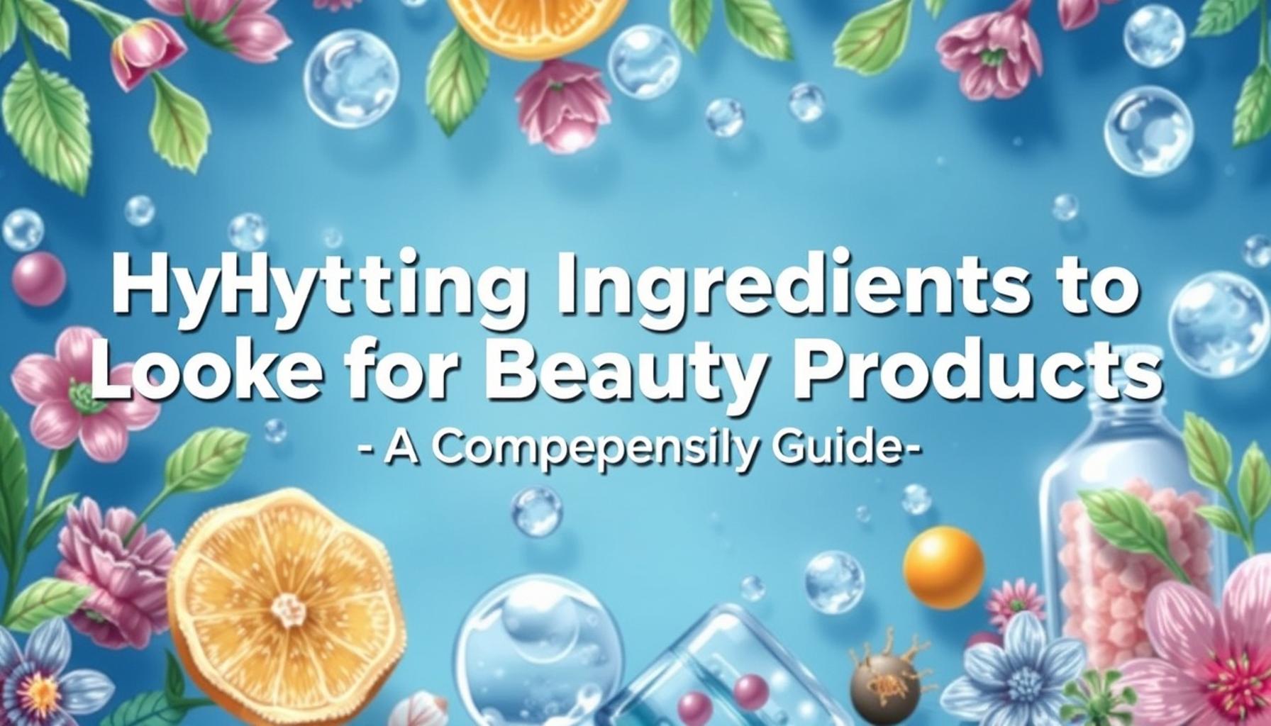 Hydrating Ingredients to Look for in Beauty Products: A Comprehensive Guide